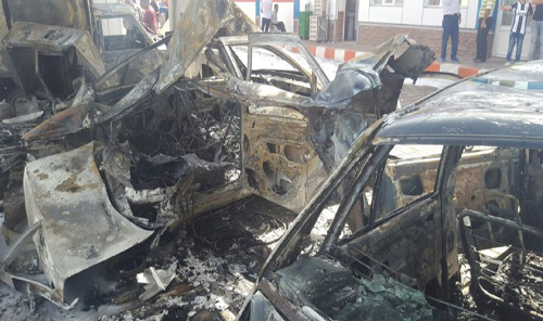 انفجار پمپ گاز در شیراز انفجار پمپ گاز در شیراز