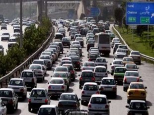 ترافیک نیمه سنگین در باند جنوبی آزادراه تهران -کرج
