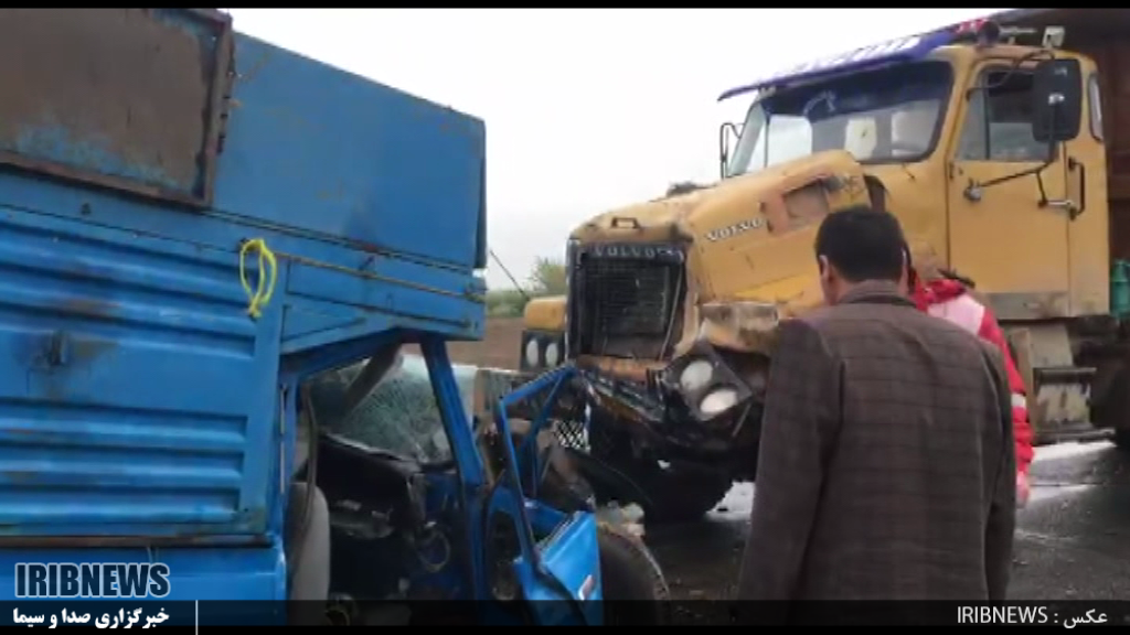 تصادف شدید در جاده پارس آباد با یک کشته