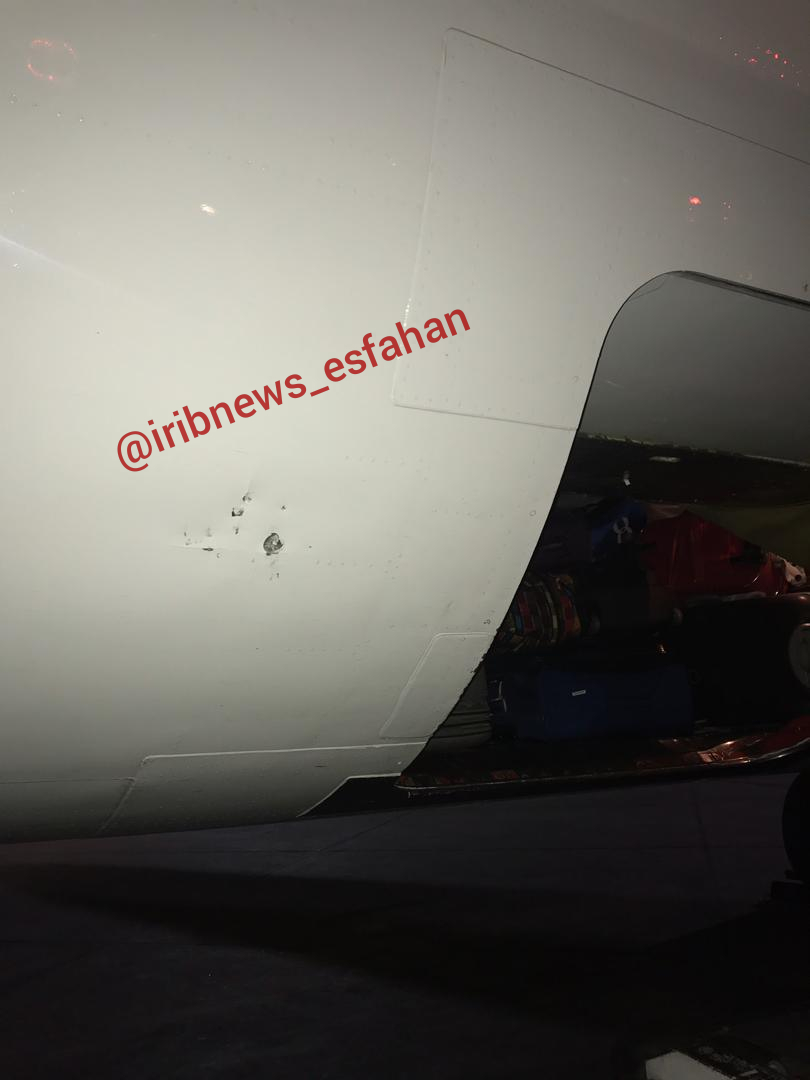 وارد شدن صدمات جزیی به بدنه هواپیمای کاسپین