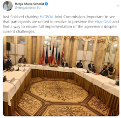 بیانیه رئیس نشست کمیسیون مشترک برجام بیانیه رئیس نشست کمیسیون مشترک برجام