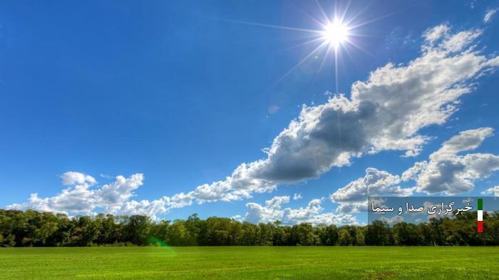 آسمان قسمتی ابری همراه با وزش باد در قم