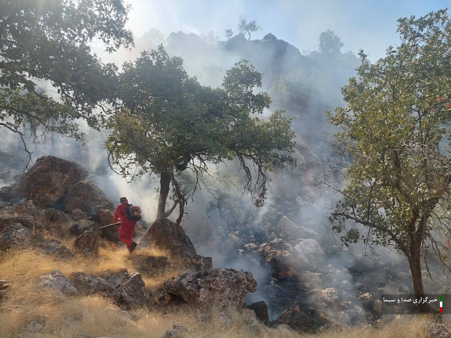 تلاش برای مهار آتش سوزی در کوه‌های چیدو اندیکا