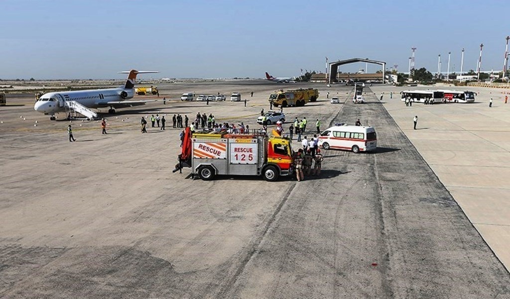 اجرای رزمایش طرح اضطراری فرودگاه بینالمللی اهواز اجرای رزمایش طرح اضطراری فرودگاه بینالمللی اهواز