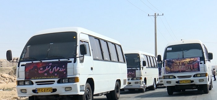 رژه مینیبوس داران بندرعباس برای همدردی با جانباختگان بندر شهید رجایی رژه مینیبوس داران بندرعباس برای همدردی با جانباختگان بندر شهید رجایی
