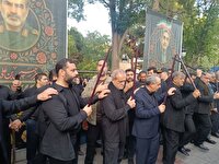 حضور رئیس جمهور در مراسم عزاداری حسینی تبریز
