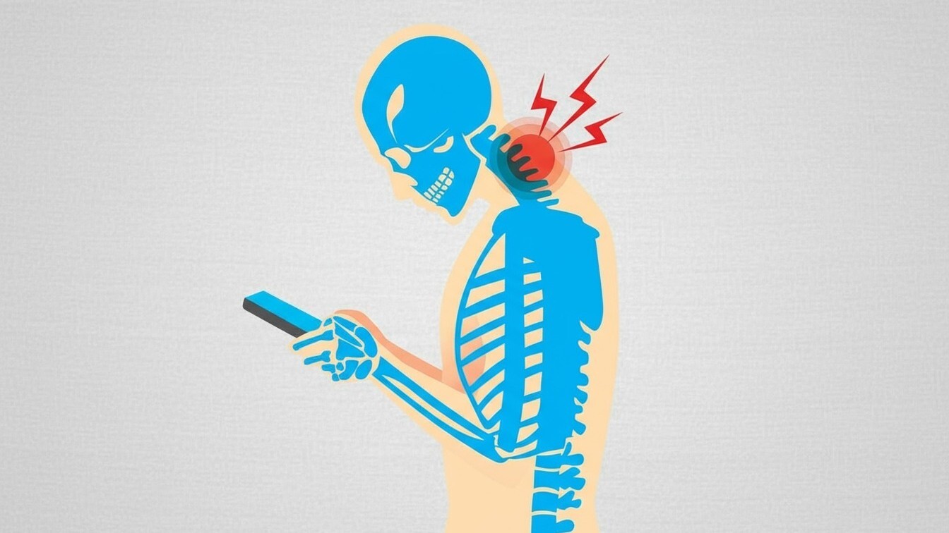 عصر دیجیتال و دگرگونی تعاملات؛ از خانواده تا محیط آموزشی تصویری از سندروم گردن پیامکی