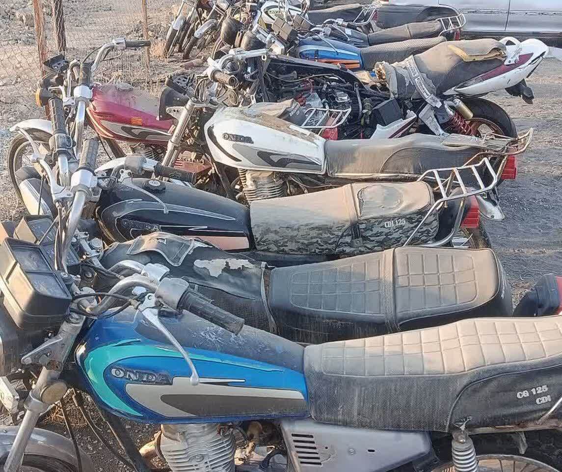 توقیف ۶۰ دستگاه موتور سیکلت متخلف در شهرستان پلدشت