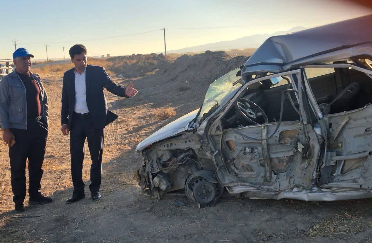 تصادف خودروی پراید با تریلی در محور روستای اسدآباد، بخش رخ - فریمان تصادف خودروی پراید با تریلی در محور روستای اسدآباد، بخش رخ - فریمان